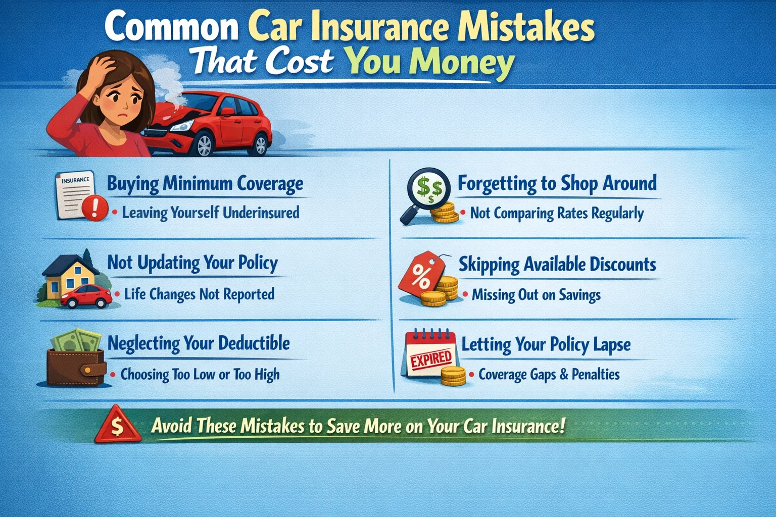 Common Car Insurance Mistakes That Cost You Money Thumbnail